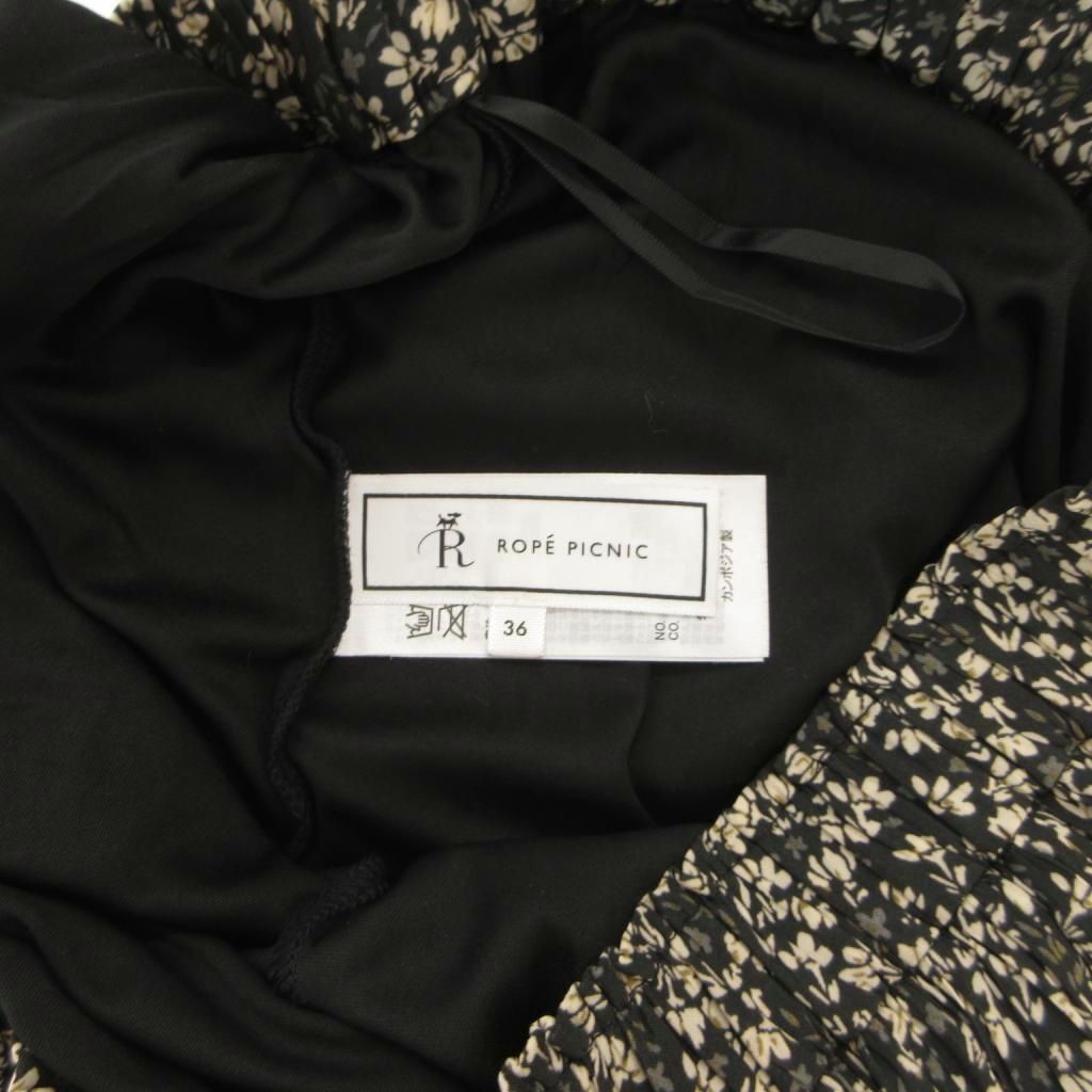 【中古】ロペピクニック ROPE Picnic 美品 フレアスカート 36 黒 ブラック ロング丈 花柄 プリーツ /SJ ■ECF007 レディース 【ベクトル 古着】 260804 auc-vector-21167258 ブランド古着の買取販売ベクトル サンプル画像3