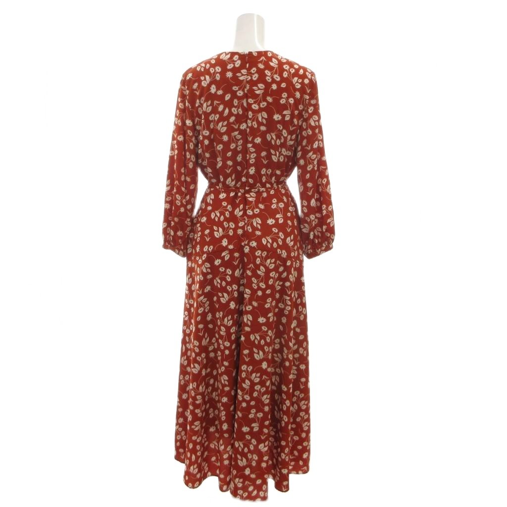 【中古】ミラオーウェン Mila Owen 美品 後ろテール花柄カシュクールロングワンピースVネック XS 茶 ブラウン /OB ■ECF007 レディース 【ベクトル 古着】 260807 auc-vector-21168551 ブランド古着の買取販売ベクトル サンプル画像2