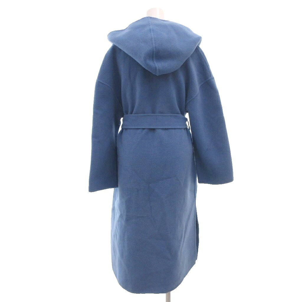 【中古】ミラオーウェン Mila Owen ガウンコート ウール混 青 ブルー フード付き リボンベルト ロング 長袖 /NX■ECG008 レディース 【ベクトル 古着】 260820 auc-vector-21204292 ブランド古着の買取販売ベクトル サンプル画像3