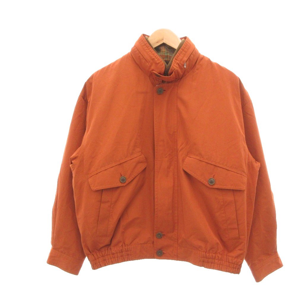【中古】ランセル LANCEL 美品 ライナー付き ジャケット ブルゾン アウター L オレンジ 茶系 無地 ジップアップ 長袖 /NX ■ECF008 メンズ 【ベクトル 古着】 260831