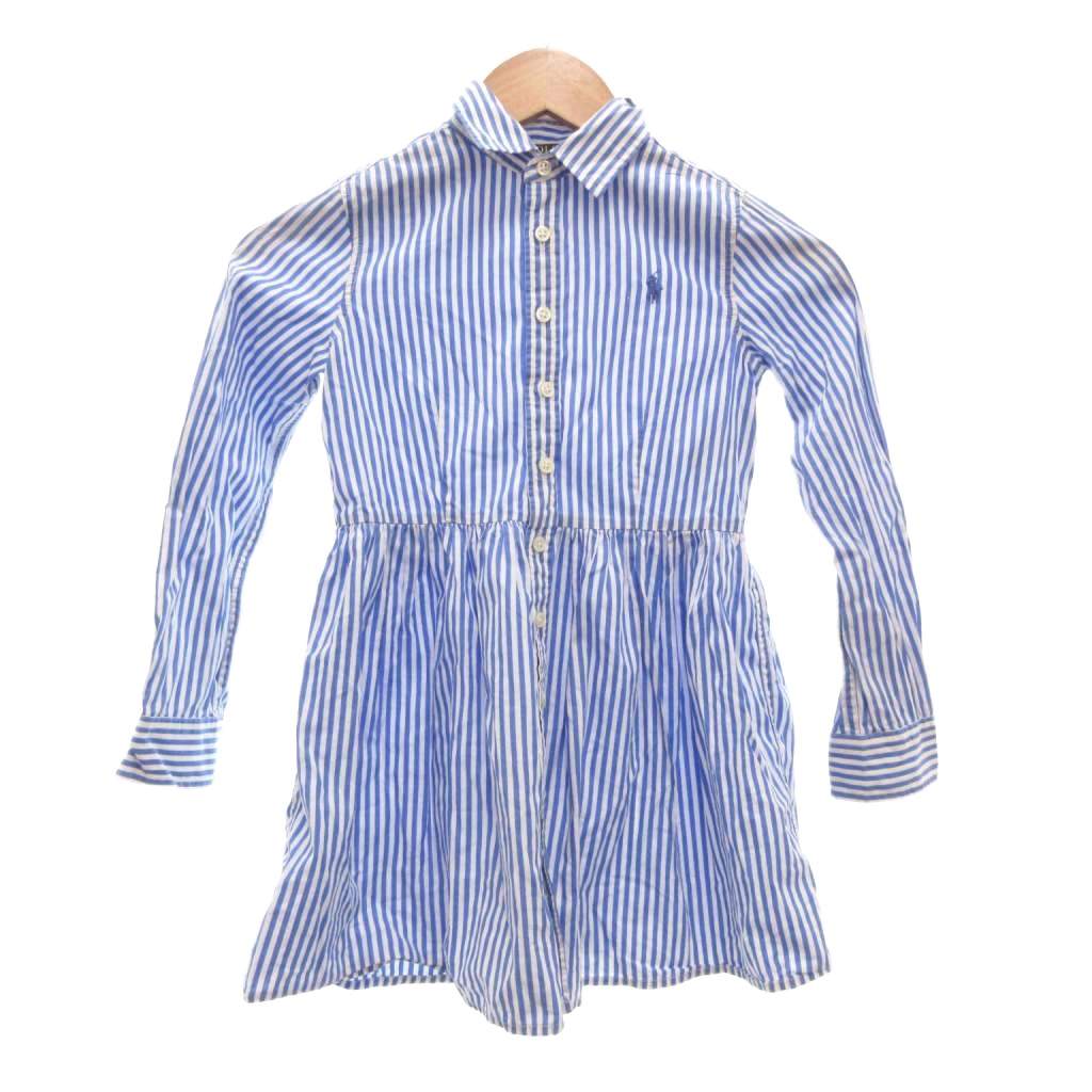 【中古】ポロ ラルフローレン POLO RALPH LAUREN シャツ チュニック 7 白 ホワイト 水色 ライトブルー ストライプ柄 レギュラーカラー 長袖 ロゴ刺繍 /SC ■ECG010 キッズ 【ベクトル 古着】 261010ブランドポロ ラルフローレン POLO RALPH LAUREN表記サイズ7実寸サイズ肩幅：31cm　身幅：38cm　着丈：64cm　袖丈：48cm　　素材コットン色白 ホワイト 水色 ライトブルー 仕様ベルトループあり、ベルト附属なし状態若干の使用感はございますが、特筆するようなダメージはなく、比較的きれいなお品です。 ※あくまでも中古品ですので掲載写真や記載内容をご確認いただき、ご理解の上ご購入ください。付属品付属品なし、写真に写っている物が全てです。備考日本語表記なし こちらのお品物は店舗で保管しておらず、店頭販売出来かねます。（※お取り寄せも出来かねます） 品番:ECG010商品のお問い合わせの回答を休止しております。＊各商品ページの商品詳細等をご確認の上ご購入ください。【中古】ポロ ラルフローレン POLO RALPH LAUREN シャツ チュニック 7 白 ホワイト 水色 ライトブルー ストライプ柄 レギュラーカラー 長袖 ロゴ刺繍 /SC ■ECG010 キッズ 【ベクトル 古着】 261010状態ランク　”A”詳細については、下記および「状態ランクについて」ページをご覧ください。未使用・新品の商品ほぼ新品同様の商品使用感が少なく、かなり状態の良い商品使用感はあるが、傷や汚れの少ない商品使用感の他、傷や汚れが見られる商品かなり大きな傷みがある難あり商品※S〜CランクはUSED品となりますので、使用感をご理解の上でご入札下さい。状態ランクについてinformationブランドポロ ラルフローレン POLO RALPH LAUREN表記サイズ7実寸サイズ肩幅：31cm　身幅：38cm　着丈：64cm　袖丈：48cm　　素材コットン色白 ホワイト 水色 ライトブルー 仕様ベルトループあり、ベルト附属なし状態若干の使用感はございますが、特筆するようなダメージはなく、比較的きれいなお品です。 ※あくまでも中古品ですので掲載写真や記載内容をご確認いただき、ご理解の上ご購入ください。付属品付属品なし、写真に写っている物が全てです。備考日本語表記なし こちらのお品物は店舗で保管しておらず、店頭販売出来かねます。（※お取り寄せも出来かねます） 品番:ECG010商品のお問い合わせの回答を休止しております。＊各商品ページの商品詳細等をご確認の上ご購入ください。本商品は一点物です他サイトや店舗にて販売している商品です。多少のお時間差にて欠品になることもございます。予めご了承頂ますようお願い致します。ベクトル・サイズガイドはこちらこの商品と同じブランドの商品を見る