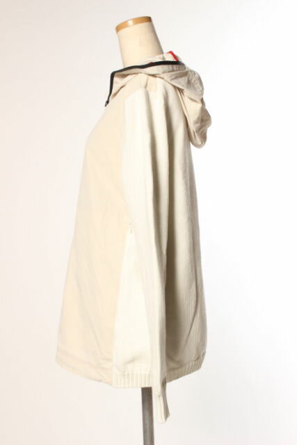 【中古】 未使用品 デュベティカ DUVETICA TALIESIN ジャケット ジップアップ フード 切替 ニット リブ 38 白 ホワイト 01392781 /kt0513 レディース 【ベクトル 古着】 190513