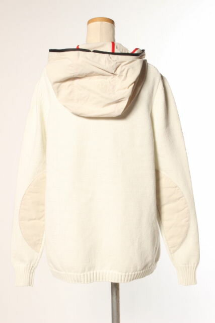 【中古】 未使用品 デュベティカ DUVETICA TALIESIN ジャケット ジップアップ フード 切替 ニット リブ 38 白 ホワイト 01392781 /kt0513 レディース 【ベクトル 古着】 190513