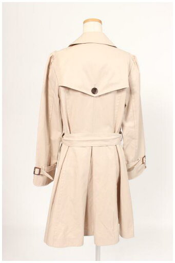 【中古】 アプワイザーリッシェ Apuweiser-riche 15SS コート トレンチ ロング ダブル コットン 2 ベージュ /km0425 レディース 【ベクトル 古着】 190425