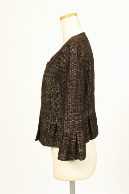 【中古】 カールパークレーン KarL Park Lane ペプラム ノーカラー ジャケット /fy0531 レディース 【ベクトル 古着】 190531