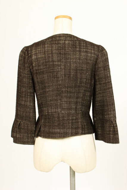 【中古】 カールパークレーン KarL Park Lane ペプラム ノーカラー ジャケット /fy0531 レディース 【ベクトル 古着】 190531