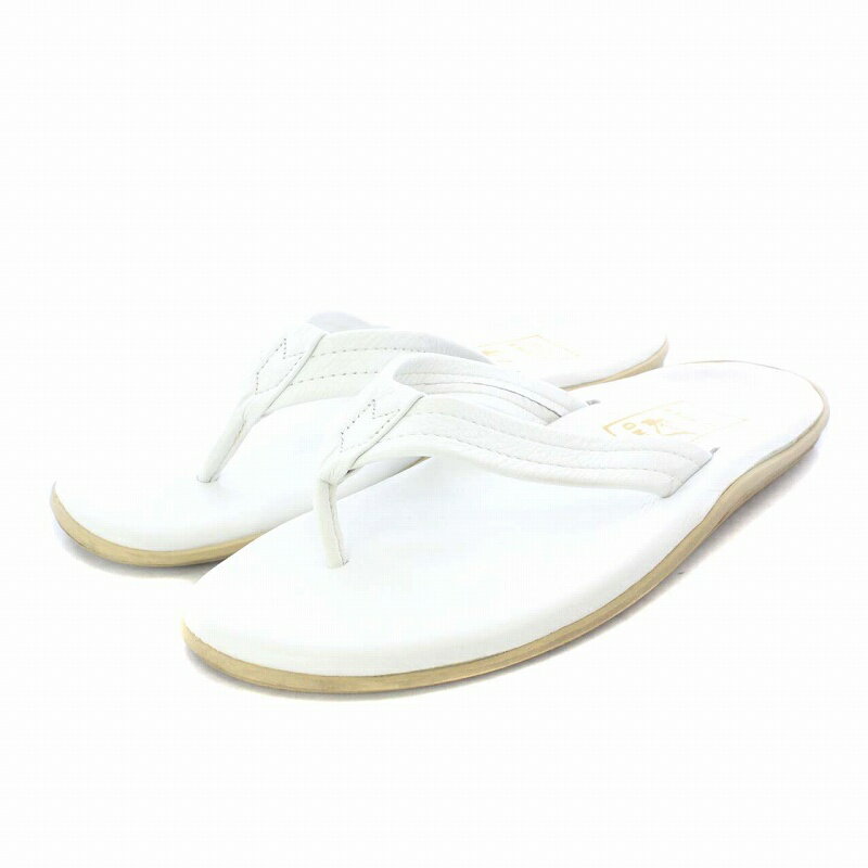 【中古】アイランドスリッパ ISLAND SLIPPER ビーチサンダル トング レザー ロゴ 10 28cm 白 ホワイト /XZ ■GY20 メンズ 【ベクトル 古着】 230902