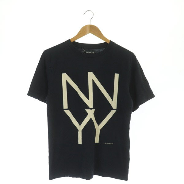 サタデーズサーフ SATURDAYS SURF NYC Tシャツ カットソー 半袖 プリント クルーネック M 紺 ネイビー /MY ■GY03 メンズ  230919