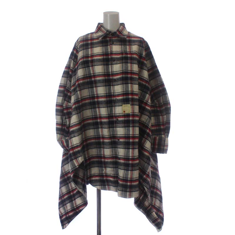 【中古】ディースクエアード DSQUARED2 17AW ヘビーフランネルシャツ 長袖 チェック柄 オーバーサイズ 38 M マルチカラー /XZ ■GY18 レディース 【ベクトル 古着】 240312