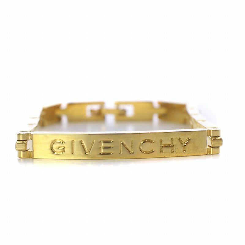 【中古】ジバンシィ GIVENCHY ブレスレット アクセサリー ロゴ刻印 ヴィンテージ ゴールドカラー /KW ■GY11 メンズ レディース 【ベクトル 古着】 240305