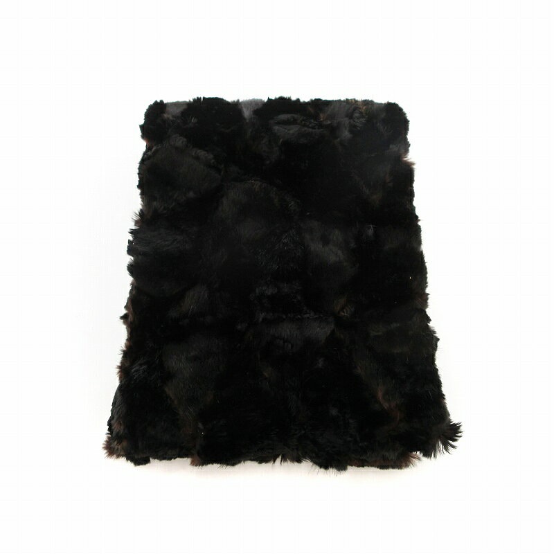 【中古】ファーマフラー ティペット 毛皮 黒 ブラック ダークブラウン /UO ■GY99 ...