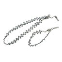 【中古】アナスイ ANNA SUI ネックレス チョーカー ブレスレット ビーズ アクセサリー 2点 セット 黒 ブラック /CK27 ■GY99 レディース ...
