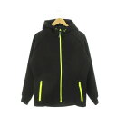 【中古】ファインドアウト スポーツ FIND OUT SPORTS ムーブ アクティブ スポーツフーディ ジップアップ ネオン ワンポイント L 黒 ブラック 2254 /AH14 メンズ 【ベクトル 古着】 250501(4)