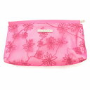 【中古】ジバンシィ GIVENCHY ポーチ メッシュ 花刺繍 ピンク /UO ■GY18 レディース 【ベクトル 古着】 250225