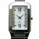 【中古】セイコー SEIKO ルキア LUKIA 腕時計 ウォッチ クォーツ 白文字盤 ローマン ロゴ スクエア シルバー色 1N01-0CD0 ■GY11 /MQ レディース 【ベクトル 古着】 250426(2)