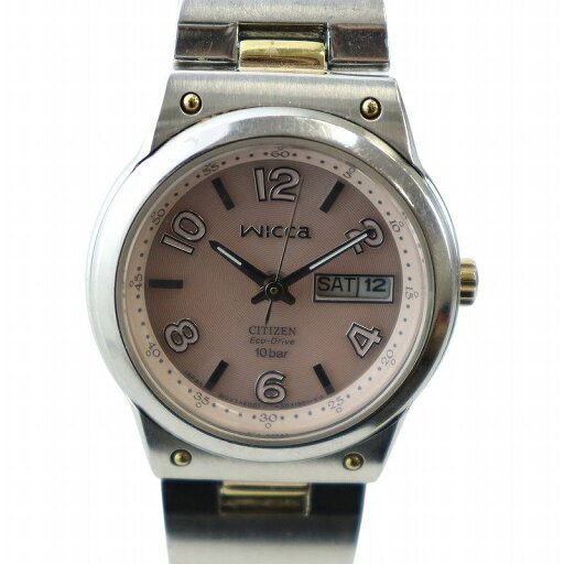 【中古】シチズン CITIZEN Wicca ウィッカ エコドライブ 腕時計 ウォッチ ソーラー デイト ピンク文字盤 シルバー色 E001-S017505 ■GY18 /MQ レディース 【ベクトル 古着】 250307 【中古】シチズン CITIZEN Wicca ウィッカ エコドライブ 腕時計 ウォッチ ソーラー デイト ピンク文字盤 シルバー色 E001-S017505 ■GY18 /MQ レディース 【ベクトル 古着】 250307
