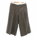 【中古】ヒューマンウーマン HUMAN WOMAN 美品 パンツ カプリ オーバーシルエット センタープレス M 茶 ブラウン /AE レディース 【ベクトル 古着】 250325