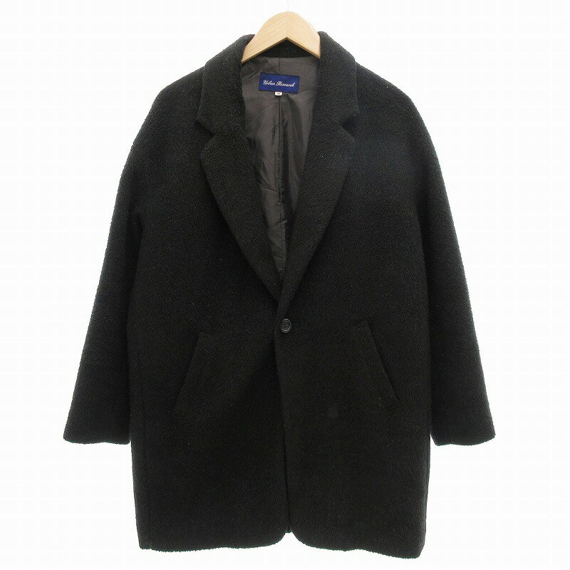 【中古】アーバンリサーチ URBAN RESEARCH チェスターコート ジャケット ミドル ハーフ丈 38 黒 ブラック /AE メンズ 【ベクトル 古着】 250327(4)