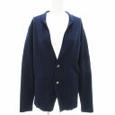 【中古】ナノ&コー nano&co 美品 ニットジャケット カーディガン 長袖 ウール100% S 紺 ネイビー ■GY39 /UD メンズ レディース 【ベク...