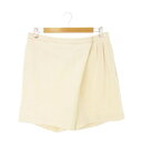 【中古】マックス&コー MAX&CO. キュロット ショートパンツ ハーフパンツ フロントアシメ 42 L ベージュ /AH1 ■GY18 レディース 【ベクトル 古着】 250327