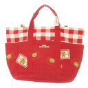 【中古】ベビーピンクハウス BABY PINK HOUSE ハンドバッグ 2way ショルダーバッグ キャンバス ロゴ クマ チェック 赤 レッド /MN19 ...