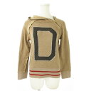 【中古】ダブルスタンダードクロージング ダブスタ DOUBLE STANDARD CLOTHING 変形パーカー スウェット 長袖 ラインストーン ロゴ ライン...