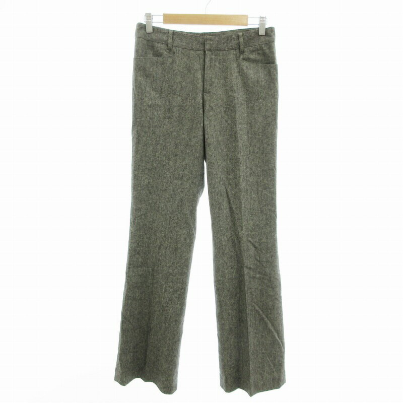 【中古】ニューヨーカー NEWYORKER パンツ スラックス ストレート センタープレス 67-93 グレー /GV レディース 【ベクトル 古着】 250328