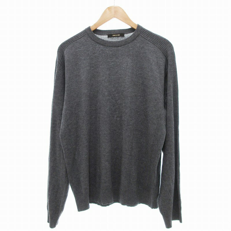 【中古】コムサメン COMME CA MEN ニット セーター 長袖 グレー /JS メンズ 【ベクトル 古着】 250329
