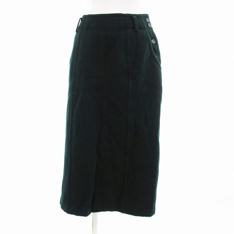 【中古】チェス CHESS スカート ひざ丈 タイト ウール ナイロン混 M 緑 /JS レディース 【ベクトル 古..