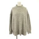 【中古】オペークドットクリップ OPAQUE.CLIP COFIL ミドルゲージハイネックニット セーター 厚手 長袖 M グレー 637-17026 /MM ...
