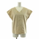 【中古】ドレステリア DRESSTERIOR カットソー フレンチスリーブ 38 ベージュ 085-14102 /NQ ■MT レディース 【ベクトル 古着】 ...