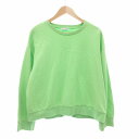【中古】ザラ トラファルック ZARA Trafaluc スウェット トレーナー 長袖 L 黄緑 ライトグリーン /VU□ 0422 メンズ 【ベクトル 古着】...