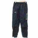 【中古】カッパ kappa sport パンツ スポーツ イージー ナイロン L 紺 ネイビー 緑 グリーン /UD レディース 【ベクトル 古着】 25042...