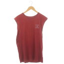 【中古】アフェンズ AFENDS ノースリーブTシャツ カットソー ロゴプリント L 赤 レッド 白 ホワイト ■PN /KW ■GY28 メンズ 【ベクトル 古着】 250415