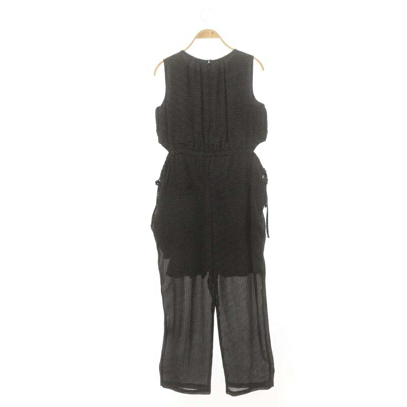 【中古】未使用品 コエル COEL ダブルドットロンパース オールインワン サロペット テーパード ノースリーブ 36 黒 ブラック 183208046 ■PN /MW ■GY36 レディース 【ベクトル 古着】 250413