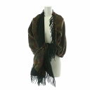 【中古】ロロピアーナ Loro Piana 大判 ストール ブランケット フリンジ ロゴ 総柄 カシミヤ マルチカラー ■GY18 /MQ レディース 【ベクトル 古着】 250415(4)
