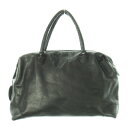 【中古】イビサ IBIZA ボストンバッグ ハンドバッグ レザー 本革 ロゴ 型押し 黒 ブラック /CK3 ■GY18 レディース 【ベクトル 古着】 250...