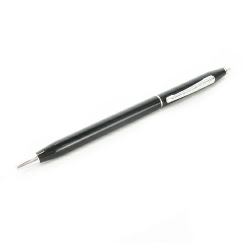 【中古】クロス CROSS ボールペン 筆記具 文房具 ツイスト式 筆記確認済み スリム ロゴ 黒 ブラック /CK15 ■GY11 メンズ レディース 【ベク...