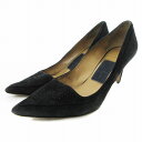 【中古】サルヴァトーレフェラガモ Salvatore Ferragamo パンプス ポインテッドトゥ スエード 6.5 黒 /JS ■GY35 レディース 【ベクトル 古着】 250422(4)