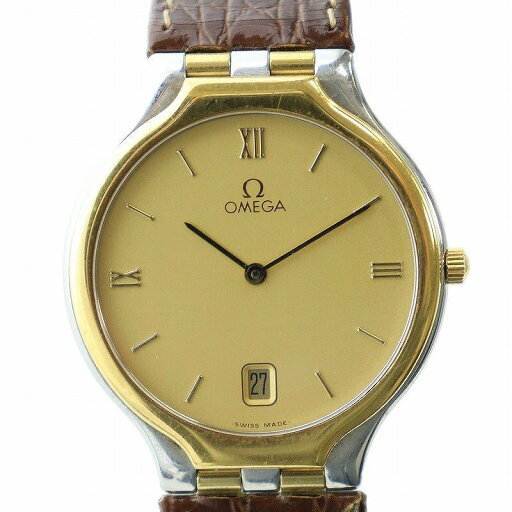 【中古】オメガ OMEGA De Ville デビル 腕時計 ウォッチ クォーツ デイト ローマン レザーベルト ゴールドカラー 金色 茶 ブラウン 53681474 ■GY18 /MQ メンズ 【ベクトル 古着】 250430 【中古】オメガ OMEGA De Ville デビル 腕時計 ウォッチ クォーツ デイト ローマン レザーベルト ゴールドカラー 金色 茶 ブラウン 53681474 ■GY18 /MQ メンズ 【ベクトル 古着】 250430