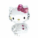 【中古】スワロフスキー SWAROVSKI Hello Kitty Pink Bow ハローキティ ピンクリボン 置物 クリア ピンク 1096877 /AN7...