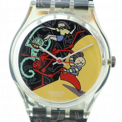 【中古】スウォッチ SWATCH ジャンク品 ヴィンテージ ジャングル タングル 腕時計 ウォッチ クォーツ 総柄 マルチカラー ■GY18 /MQ メンズ レディース 【ベクトル 古着】 250429 【中古】スウォッチ SWATCH ジャンク品 ヴィンテージ ジャングル タングル 腕時計 ウォッチ クォーツ 総柄 マルチカラー ■GY18 /MQ メンズ レディース 【ベクトル 古着】 250429