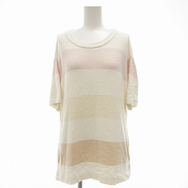 【中古】ジェラートピケ gelato pique 美品 半袖カットソー ルームウェア ボーダー F マルチカラー /OU ■GY39 レディース 【ベクトル 古着】 250515