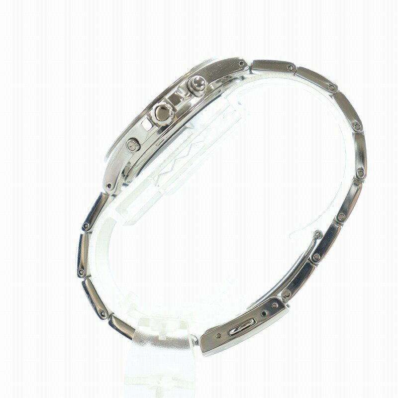 【中古】セイコー SEIKO 腕時計 ウォッチ ソーラー カレンダー付き ラウンド 黒文字盤 ロゴ シルバー色 7B22-0AY0 ■GY18 /MQ メンズ 【ベクトル 古着】 250513