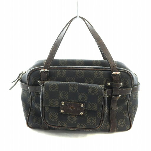 【中古】ロエベ LOEWE ヴィンテージ ミニボストンバッグ ハンド PVC アナグラム 総柄 茶 ブラウン ■GY19 /MQ ■OH レディース 【ベクトル 古着】 250517 【中古】ロエベ LOEWE ヴィンテージ ミニボストンバッグ ハンド PVC アナグラム 総柄 茶 ブラウン ■GY19 /MQ ■OH レディース 【ベクトル 古着】 250517