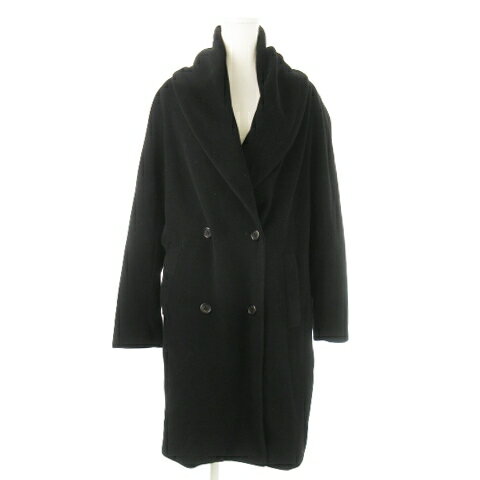 【中古】アレグリ allegri ロングコート ショールカラー ダブルボタン 7AR 黒 ブラック /AO6 ■GY12 レディース 【ベクトル 古着】 250519 【中古】アレグリ allegri ロングコート ショールカラー ダブルボタン 7AR 黒 ブラック /AO6 ■GY12 レディース 【ベクトル 古着】 250519