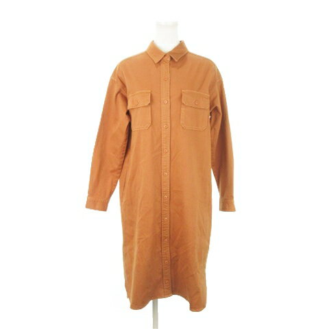 【中古】プラステ PLST シャツワンピース ひざ丈 長袖 ストレッチ 厚手 S 茶 ブラウン /AH21 レディース 【ベクトル 古着】 250521 【中古】プラステ PLST シャツワンピース ひざ丈 長袖 ストレッチ 厚手 S 茶 ブラウン /AH21 レディース 【ベクトル 古着】 250521