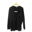 【中古】アンディフィーテッド UNDEFEATED Tシャツ カットソー ロンT クルーネック 丸首 長袖 コットン ロゴ L 黒 ブラック /CK13 メンズ 【ベクトル 古着】 250521(4)