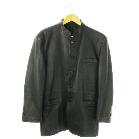 【中古】フェスタウォモ FESTA UOMO レザージャケット スタンドカラー 本革 羊革 ラムレザー M 黒 ブラック /AO10 ■GY18 メンズ 【ベクトル 古着】 250521 【中古】フェスタウォモ FESTA UOMO レザージャケット スタンドカラー 本革 羊革 ラムレザー M 黒 ブラック /AO10 ■GY18 メンズ 【ベクトル 古着】 250521