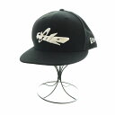 【中古】ニューエラ NEW ERA episode GUCCIMAZE コラボ アンエンユリ キャップ 帽子 ロゴ 刺繍 キャンバス 7 4/3 黒 ブラック ■GY30 /MQ メンズ 【ベクトル 古着】 250529(4)